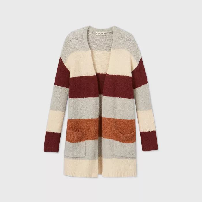 Women's Striped Open Cardigan - Knox Rose™ | Target