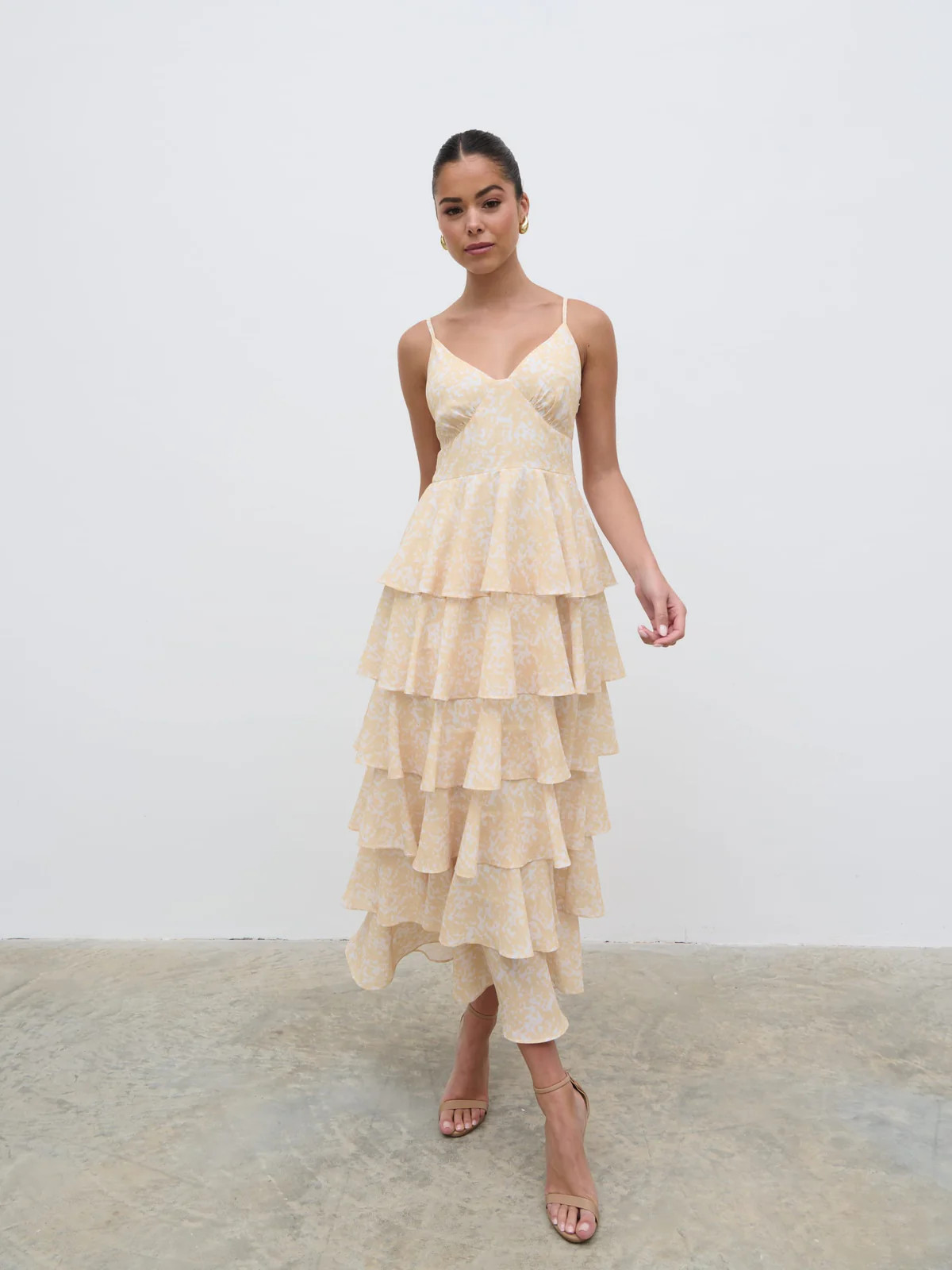 Lissy Ruffle Midaxi Dress | Pretty Lavish (UK)