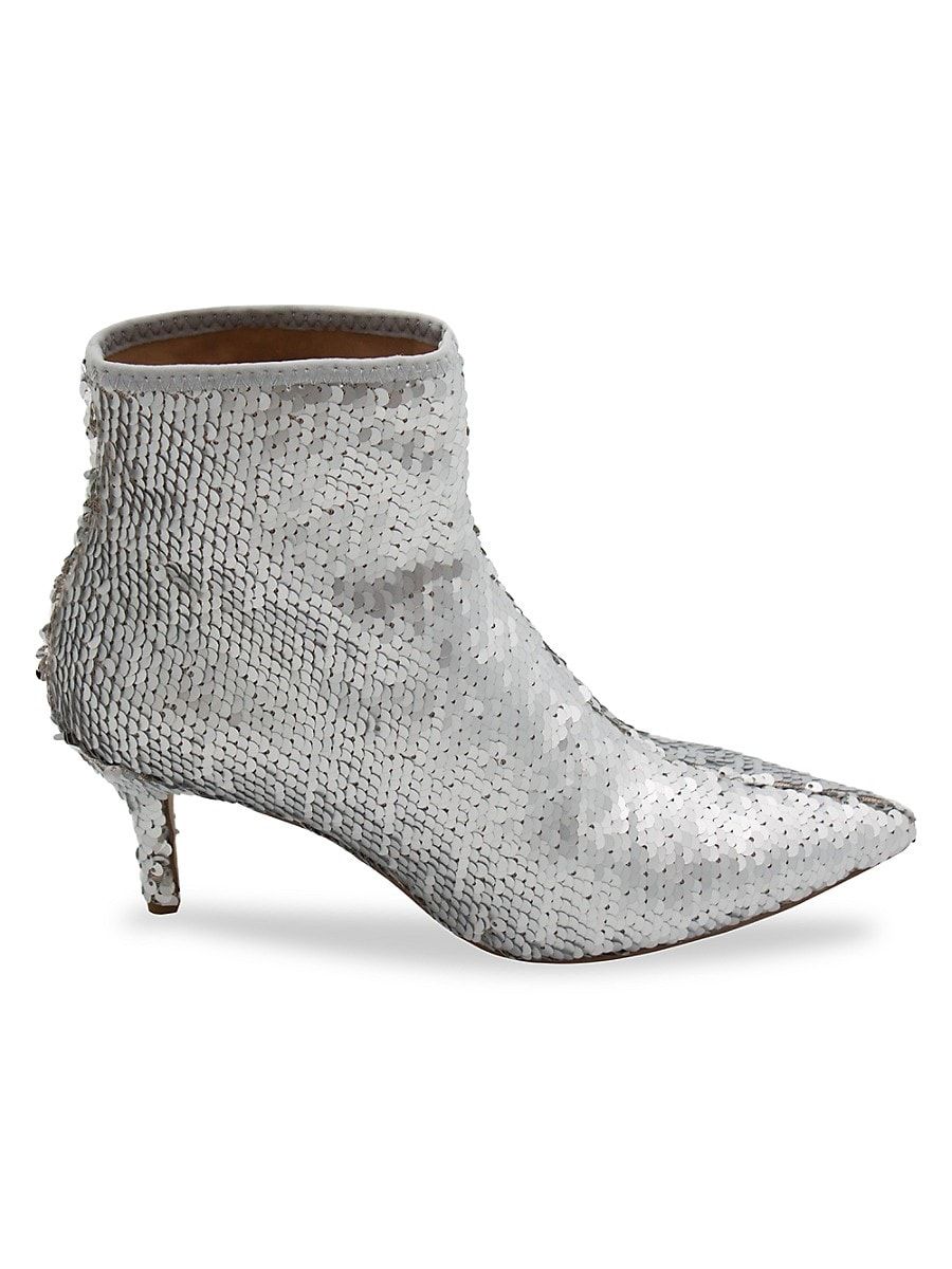 Charles by Charles David Women's Amstel 3 Sequin Point Toe Booties - Silver Sequin - Size 11 | Saks Fifth Avenue OFF 5TH