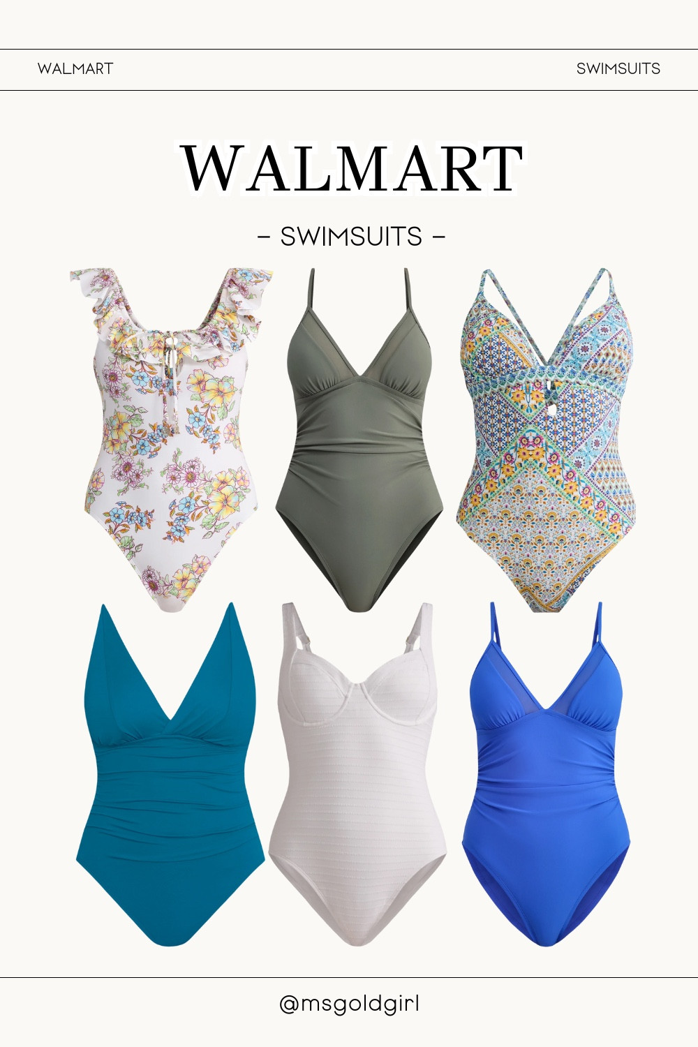 New swimsuits from Walmart. I am obsessed with the floral  

#LTKSeasonal #LTKOver40 #LTKSwim