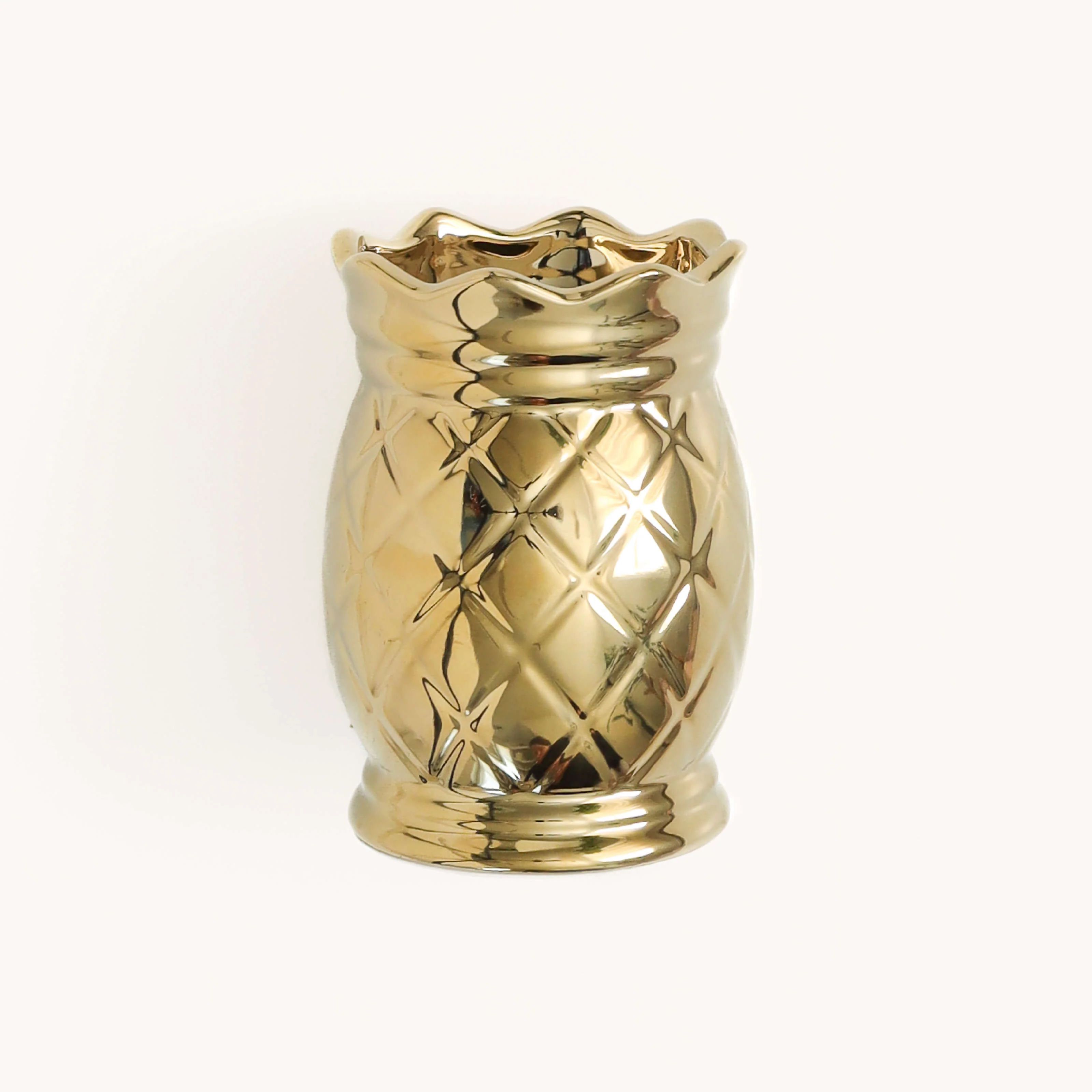 Pineapple Pen Cup, Gold | Simplified