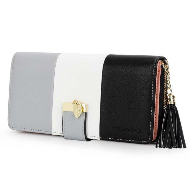 Pomelo Best Faux Leather RFID Wallets for Women with Multiple Card Slots, Color Black | Walmart (US)