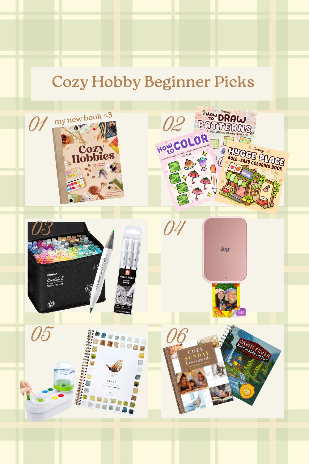 here are some helpful cozy hobby items for beginners and for those curious about trying fun cozy hobbies! 🎨🌼🤎 

 #LTKselfcare #LTKHome