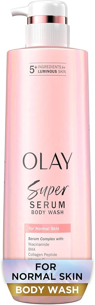 Olay Super Serum Body Wash for Normal Skin, 24hr Long Lasting Hydration, 5+ Ingredient Serum Comp... | Amazon (US)