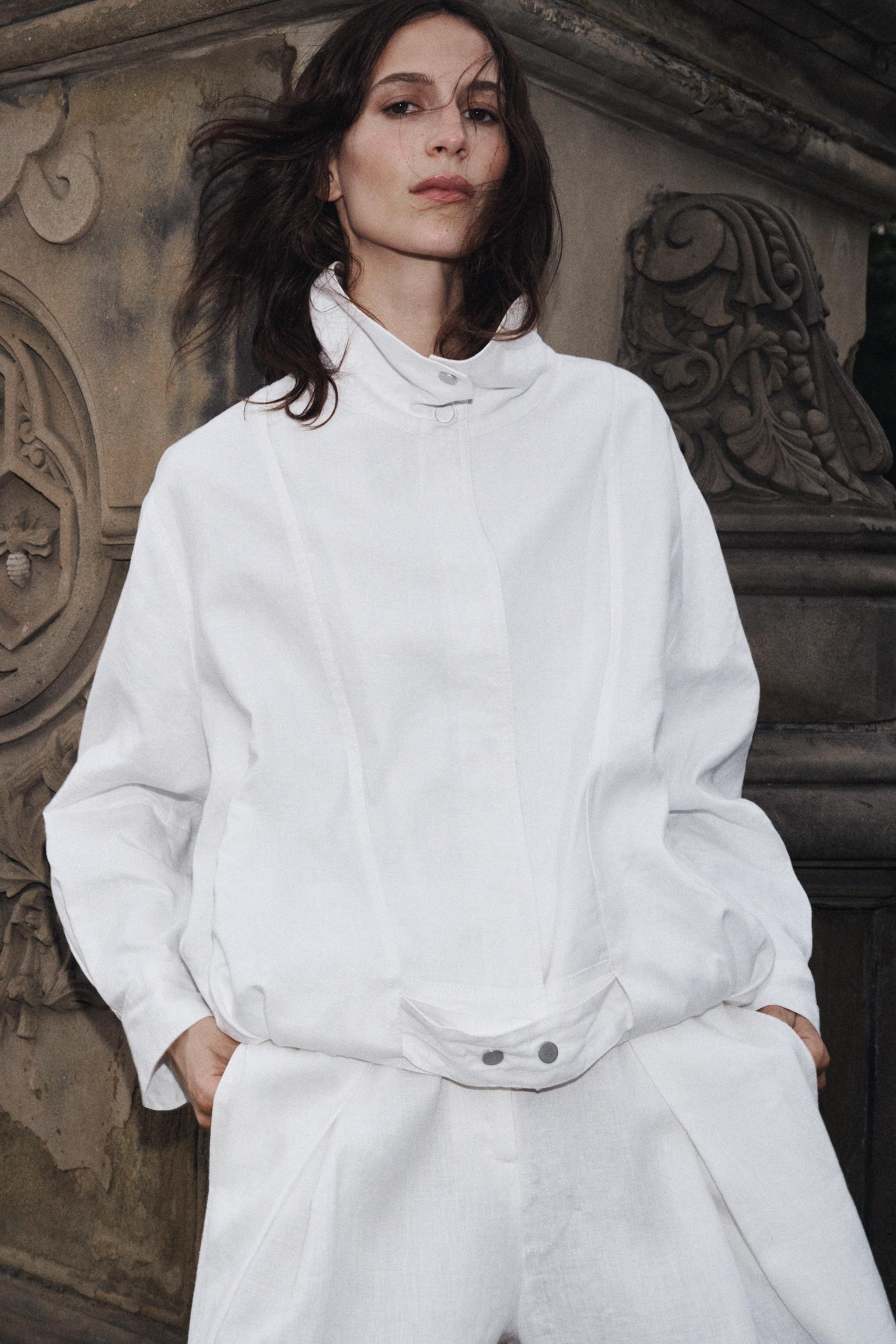 100% LINEN BOMBER JACKET ZW COLLECTION | Zara US