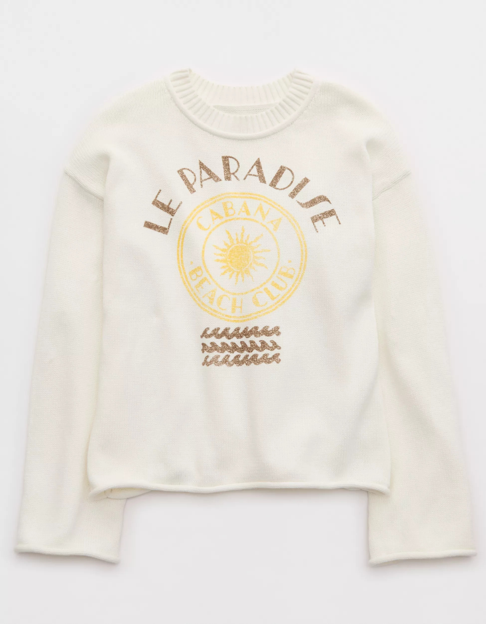 Aerie Sunkissed Cotton Graphic Sweater | Aerie