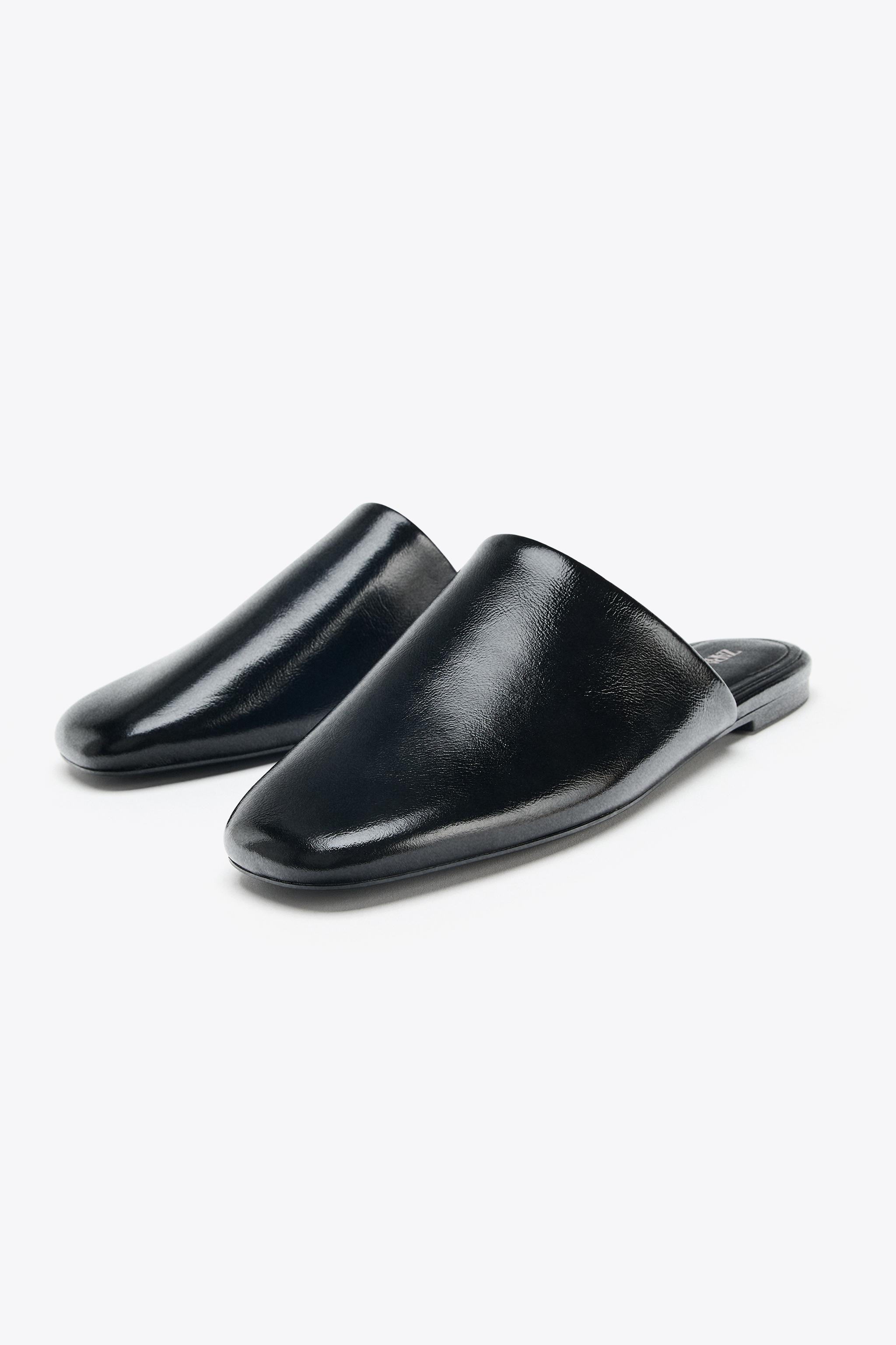 LEATHER SLINGBACK SHOES | Zara Canada