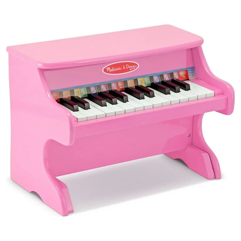 Melissa & Doug Learn-to-Play Pink Piano With 25 Keys and Color-Coded Songbook | Walmart (US)