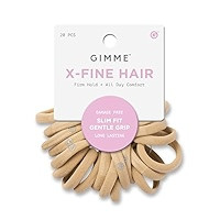 Gimme Beauty X-Fine Hair Bands - Slim-Fit Elastic Ties for Extra Fine Hair - No-Dent, Gentle-Grip... | Amazon (US)
