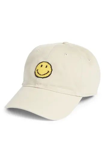 Smiley® x Smathers & Branson Smiley Face Needlepoint Baseball Cap | Nordstrom