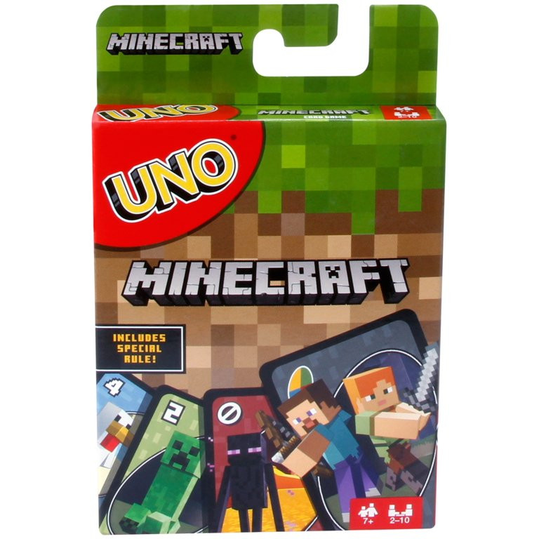 UNO Minecraft Card Game for Kids & Family, 2-10 Players, Ages 7 Years & Older | Walmart (US)