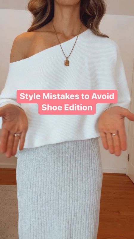 Style Mistakes to Avoid, shoe edition | Heels Knit Skirt | Off the Shoulder Sweater | Oversized Sweater | Holiday Outfit | Sweater Dress 

#LTKGiftGuide #LTKunder50 #LTKstyletip