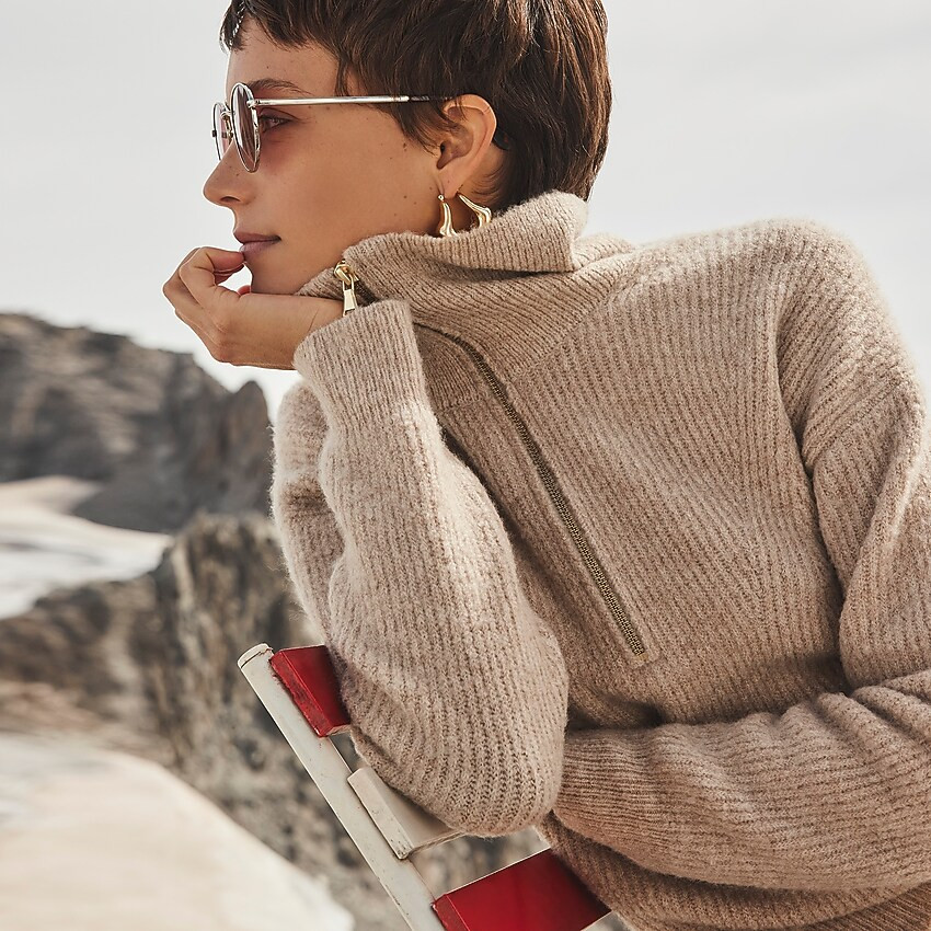 Half-zip stretch wool sweater | J. Crew US