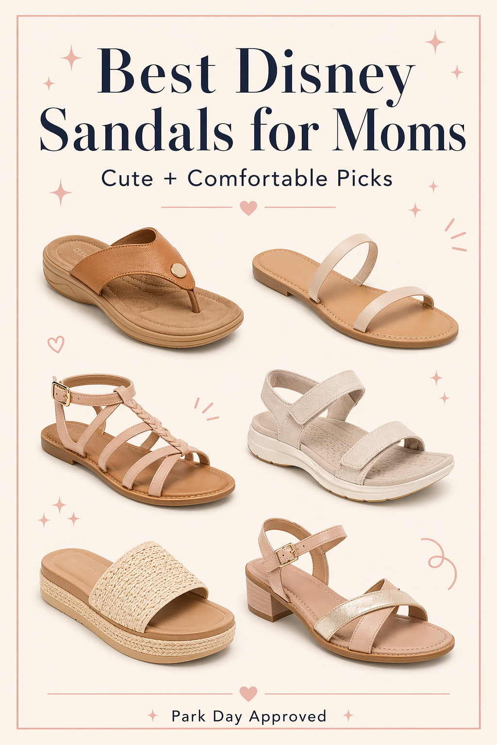 Looking for the best Disney sandals for moms? These cute and comfortable Disney sandals are perfect for long park days, summer trips, and all day walking. I rounded up supportive sandals, neutral sandals, flat sandals, and park day sandals that are easy to style and comfortable enough for Disney. 

 #LTKmomlife #LTKTravel