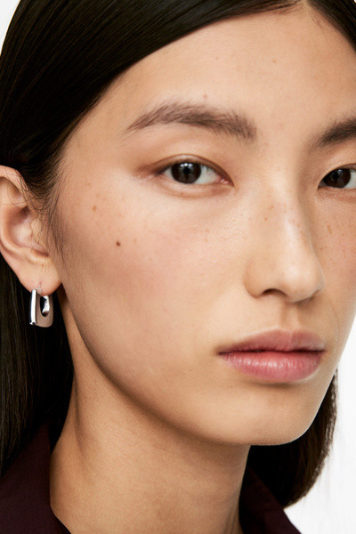 Silver-Plated Hoop Earrings | Arket UK