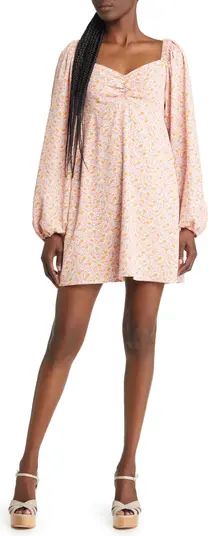 Moment Floral Long Sleeve Swing Dress | Nordstrom