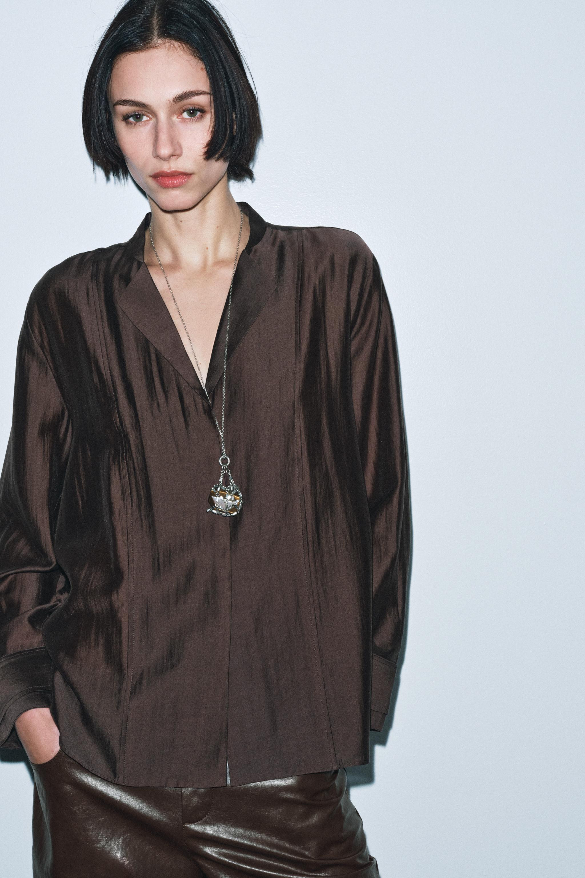 ZW COLLECTION FLOWY SHIRT | Zara US