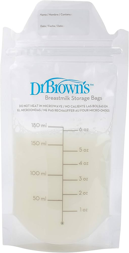 Dr. Brown's Breastmilk Storage Bags for Freezing and Storing - 100ct | Amazon (US)