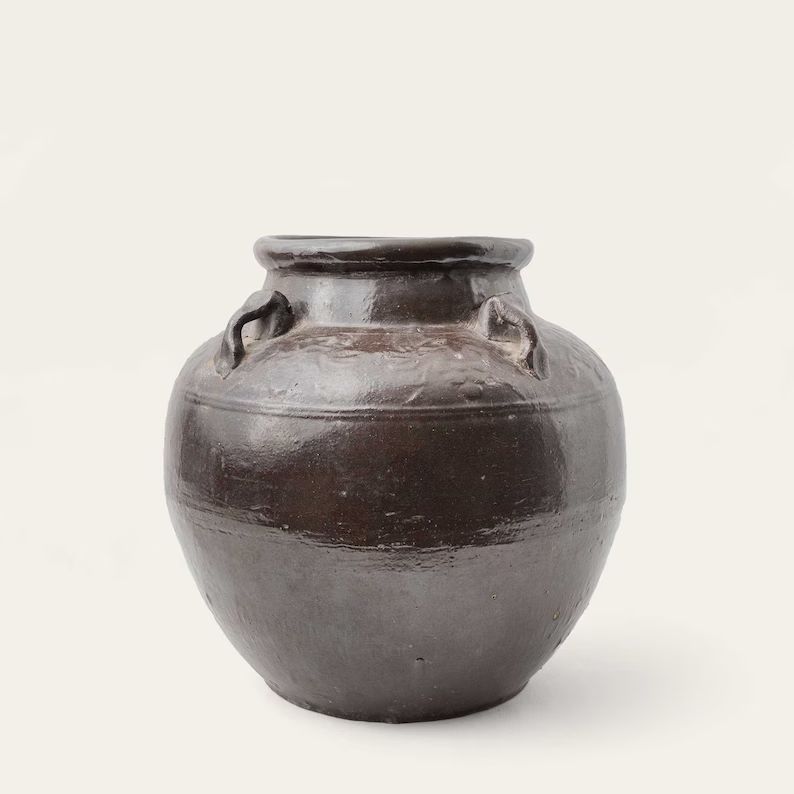 Vintage Brown Pot, Vintage Pottery, Vintage Pot, Antique Glazed pot, Antique Brown Pot, Antique G... | Etsy (US)