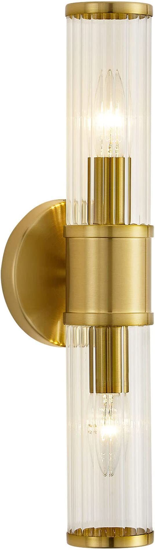 Linour Gold Wall Sconce for Bathroom - Bathroom Sconce Morden Sconce Wall Lighting Vanity Lights ... | Amazon (US)