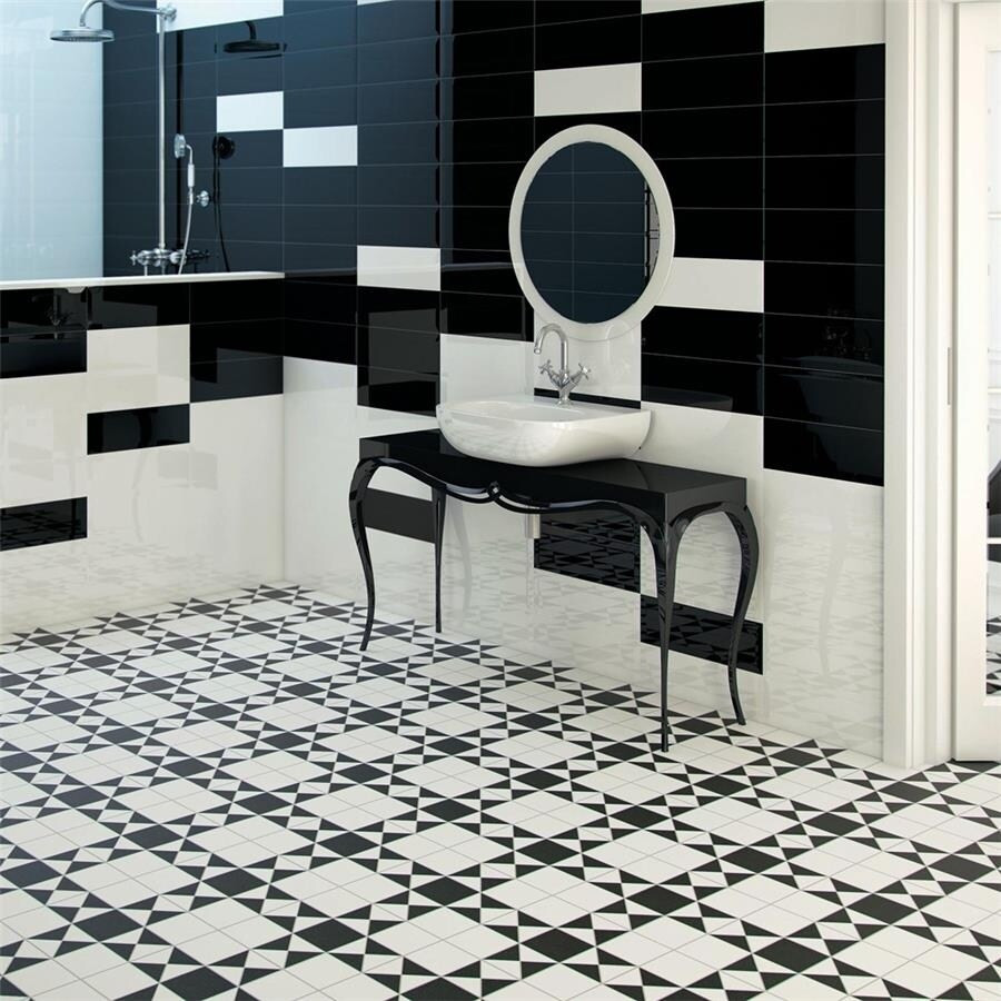 SomerTile 13x13-inch Narcissus Blanco Porcelain Floor and Wall Tile (10 tiles/12.2 sqft.) (CASE) | Bed Bath & Beyond