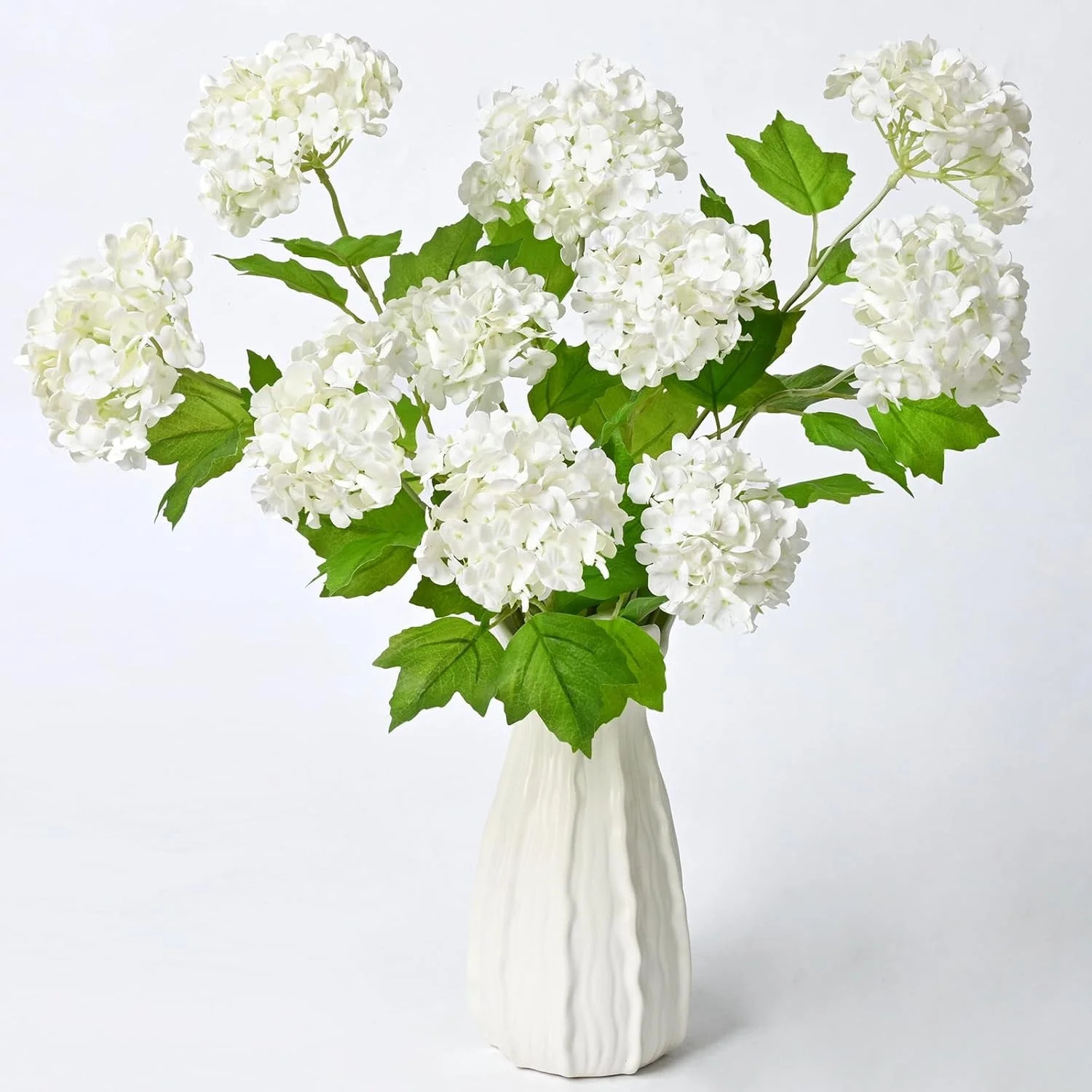 Waipfaru 4Pcs Real Touch Hydrangea Artificial Flower ,27inch Latex Long Stem Hydrangea Flower Bou... | Walmart (US)