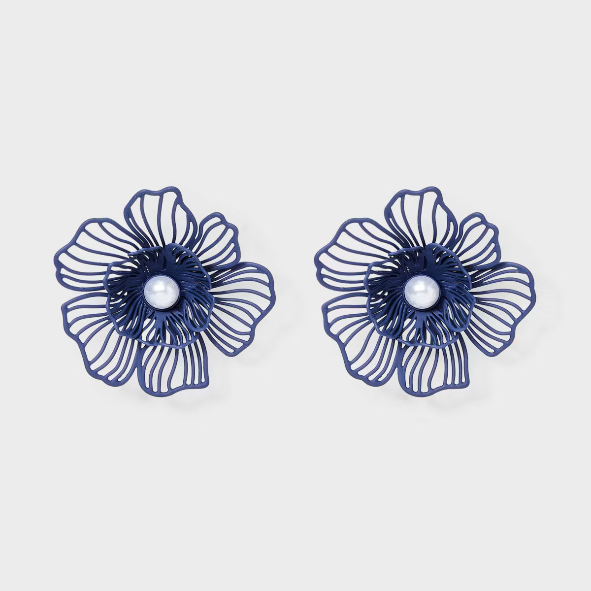 Floral Bloom Button Earrings - A New Day™ | Target