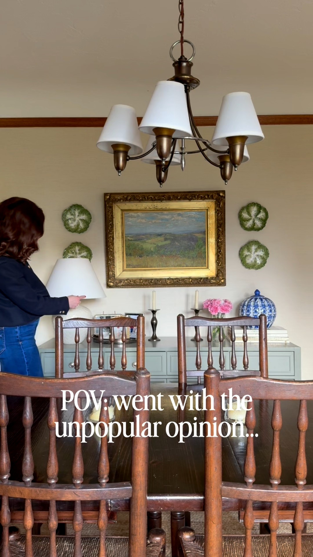 73% of you voted no to these cabbage plates… I still love them! I found these hand painted plates at a super affordable price and I love the charm and vintage inspired funkiness they bring to my dining room. Plus I love the warm green color next to this painting. 

Plates are really an untapped decor option, aren’t they?! I stand behind this one! 

Linking the cabbage plates in my LTK, they come in a couple sizes and they come in purple too!

#LTKSeasonal #LTKHome