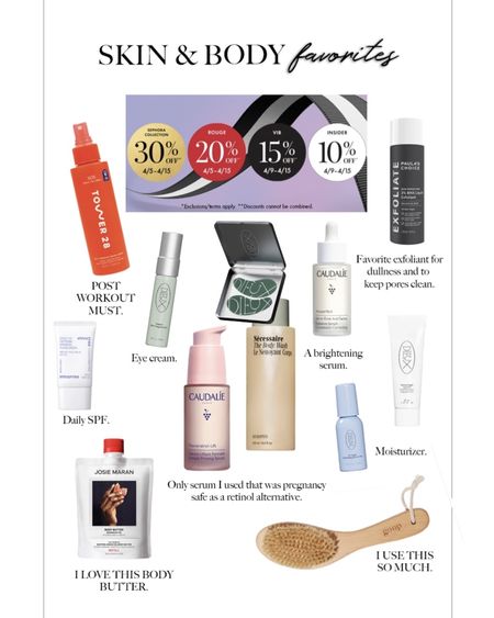 Sephora Savings Event is happening right now! Sharing my fave skincare products here for the Sephora sale!

code: YAYSAVE
Sephora Collection 30% off: 4/5 - 4/15
Rouge 20% off: 4/5 - 4/15
VIB 15% off: 4/9 - 4/15
Insider 15% off: 4/9 - 4/15

#LTKbeauty #LTKxSephora