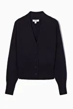 WAISTED KNITTED CARDIGAN - NAVY - Knitwear - COS | COS (US)