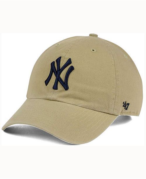 New York Yankees Khaki Clean UP Cap | Macys (US)