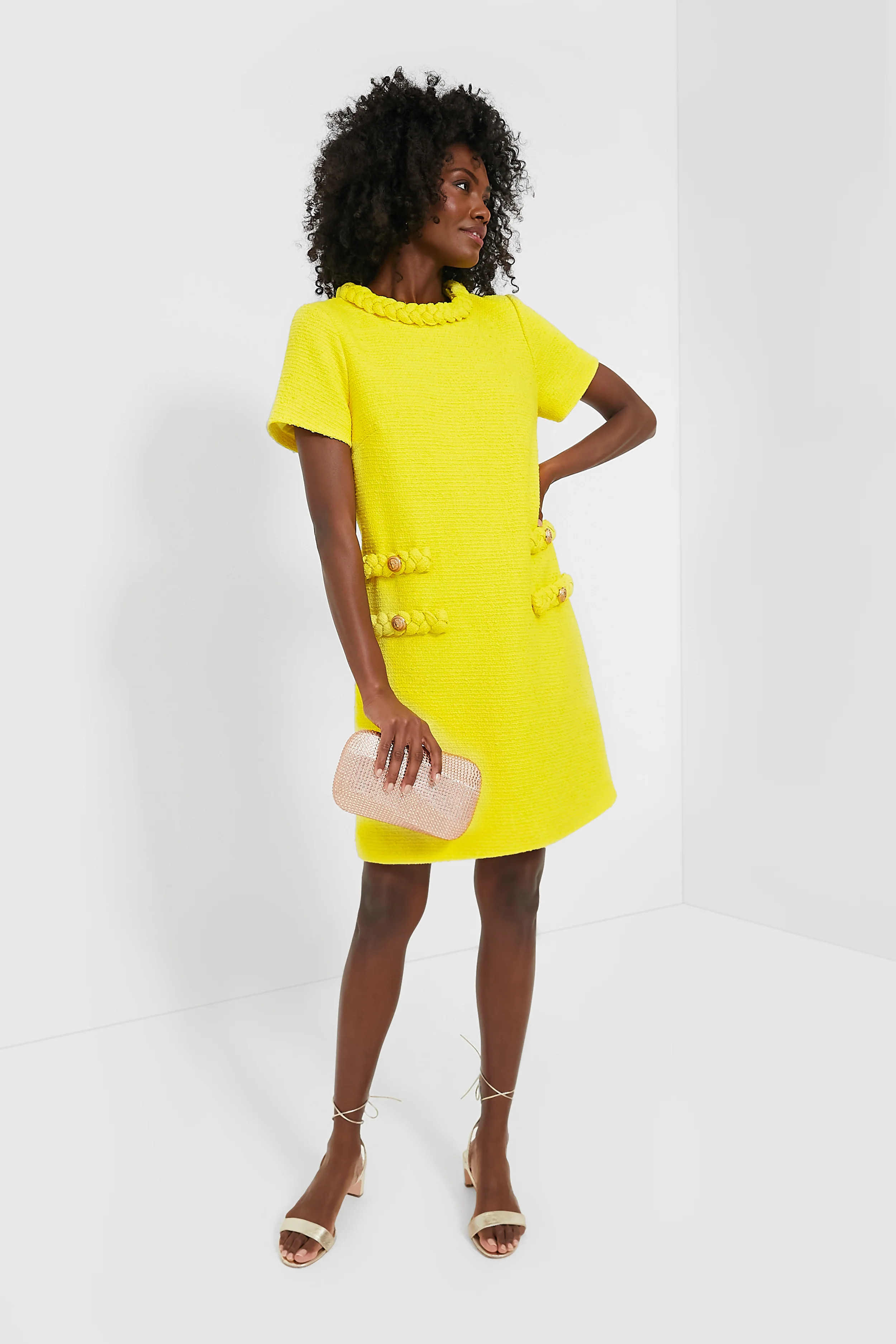 Pink Salt Tweed Jackie Dress | Tuckernuck (US)