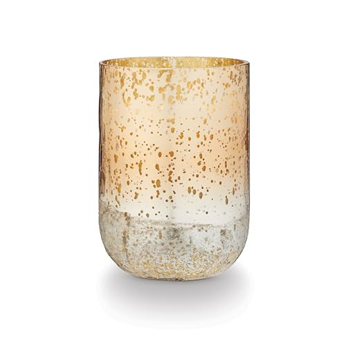 ILLUME Noble Holiday Winter White Large Crackle Glass Candle | Amazon (US)
