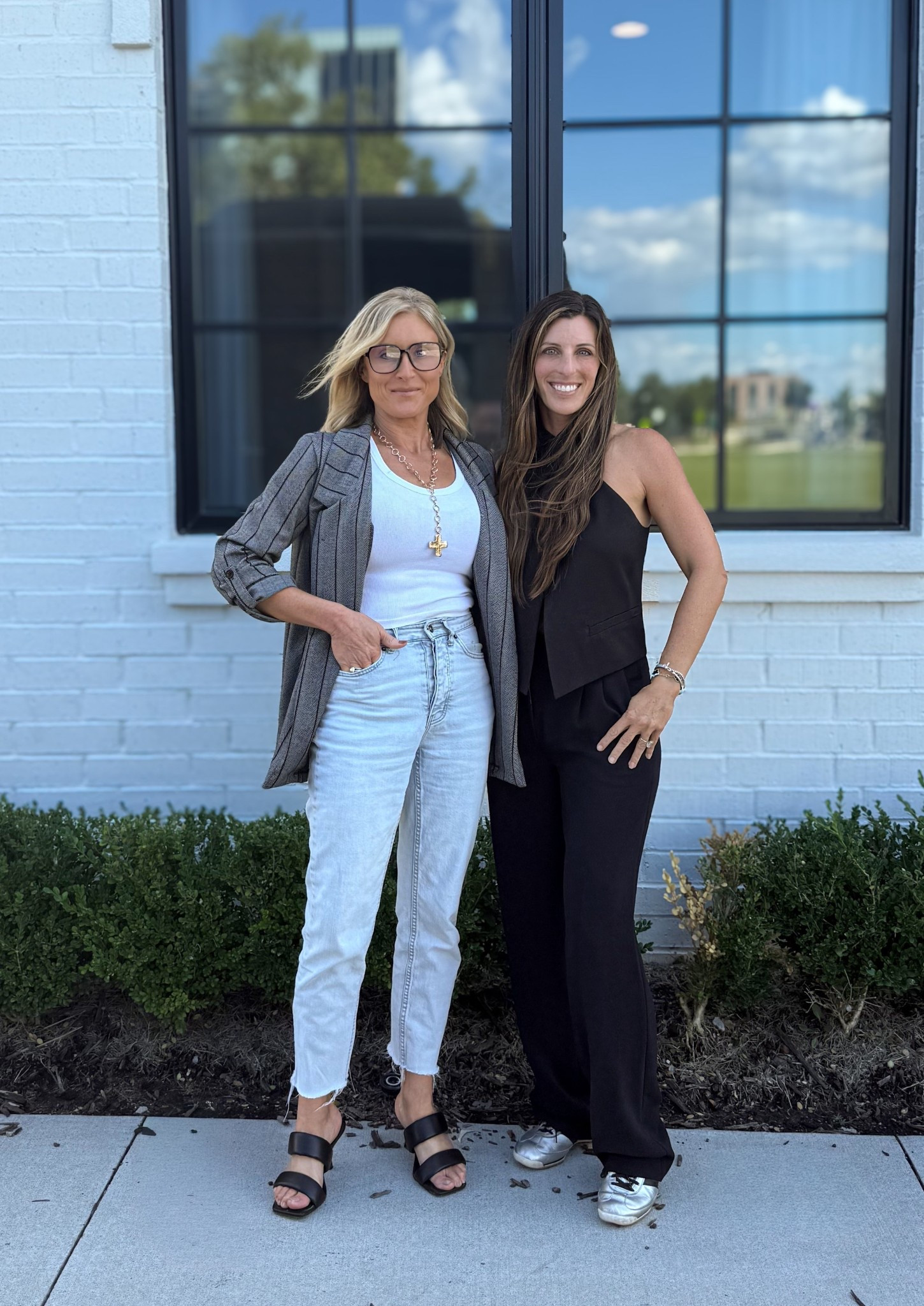 So thankful I get to surround my workdays with friends while building our business. Check out what we are working on at Distinctive Designs and HOD! 

The chic black outfit is the perfect mix of elegance and ease — a one-shoulder asymmetrical top paired with wide-leg black trousers. Styled with layered gold jewelry and metallic sneakers, it’s an effortlessly polished look that transitions seamlessly from office hours to evening plans.

#DistinctiveDesigns #WomenInBusiness #BusinessPartners #InteriorDesignStyle #WorkdayStyle #OOTDInspo #ChicAndEffortless #LikeToKnowItStyle #WorkwearFashion #EntrepreneurLife #ModernWorkwear

#LTKWorkwear #LTKShoeCrush #LTKOver40