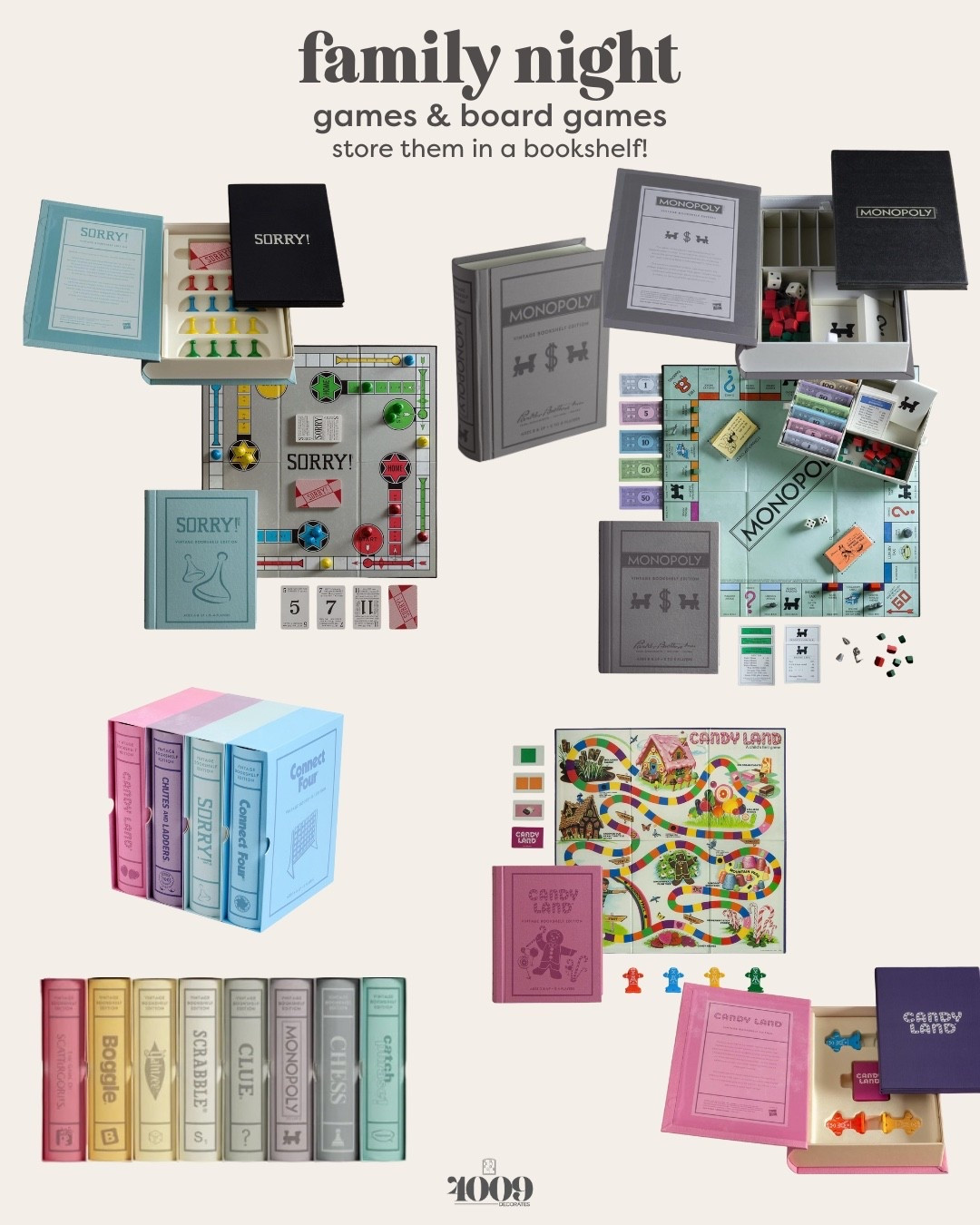 Family game night but make it pretty! Now you can store and display your board games to look adorable! Each game comes as a “book” to display on your bookshelf !

#LTKHome #LTKFamily #LTKFindsUnder50