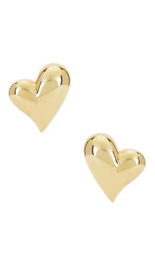 Art Heart Button Earrings in Gold | Revolve Clothing (Global)