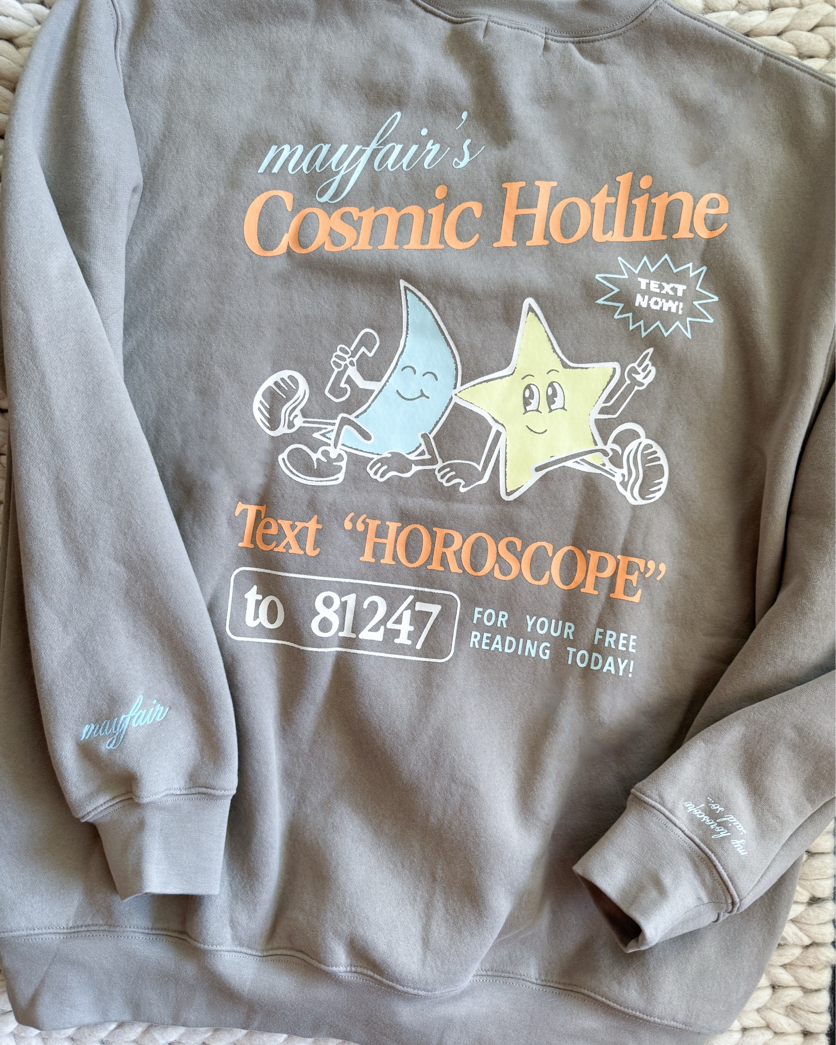 Absolutely living in this oversized Mayfair Group sweatshirt on cool mornings & after lake days. It’s a size S/M for that intentionally slouchy, cozy fit. The front is cute, but it’s the back graphic that seals the deal for me. On sale now and honestly one of my favorite comfy finds lately. Also tagging my other Mayfair Group sweatshirts. 


mayfair group sweatshirt - cosmic hotline graphic - oversized sweatshirt fit - graphic crewneck style - mayfair group on sale - soft loungewear pick - astrology inspired sweatshirt - trendy cozy outfit - fall sweatshirt must have - influencer style pick - everyday oversized layer - neutral graphic pullover - mayfair group s/m sizing - cute comfy sweatshirt - viral loungewear trend

#LTKStyleTip #LTKSaleAlert #LTKSummerEdit