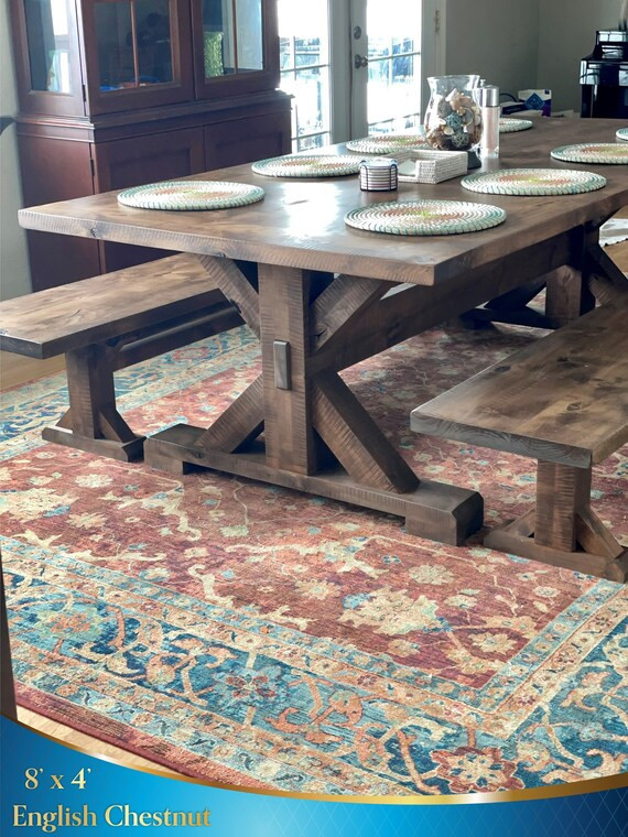 Farm Table Farmhouse Table Trestle Table Dine Room Table | Etsy | Etsy (US)