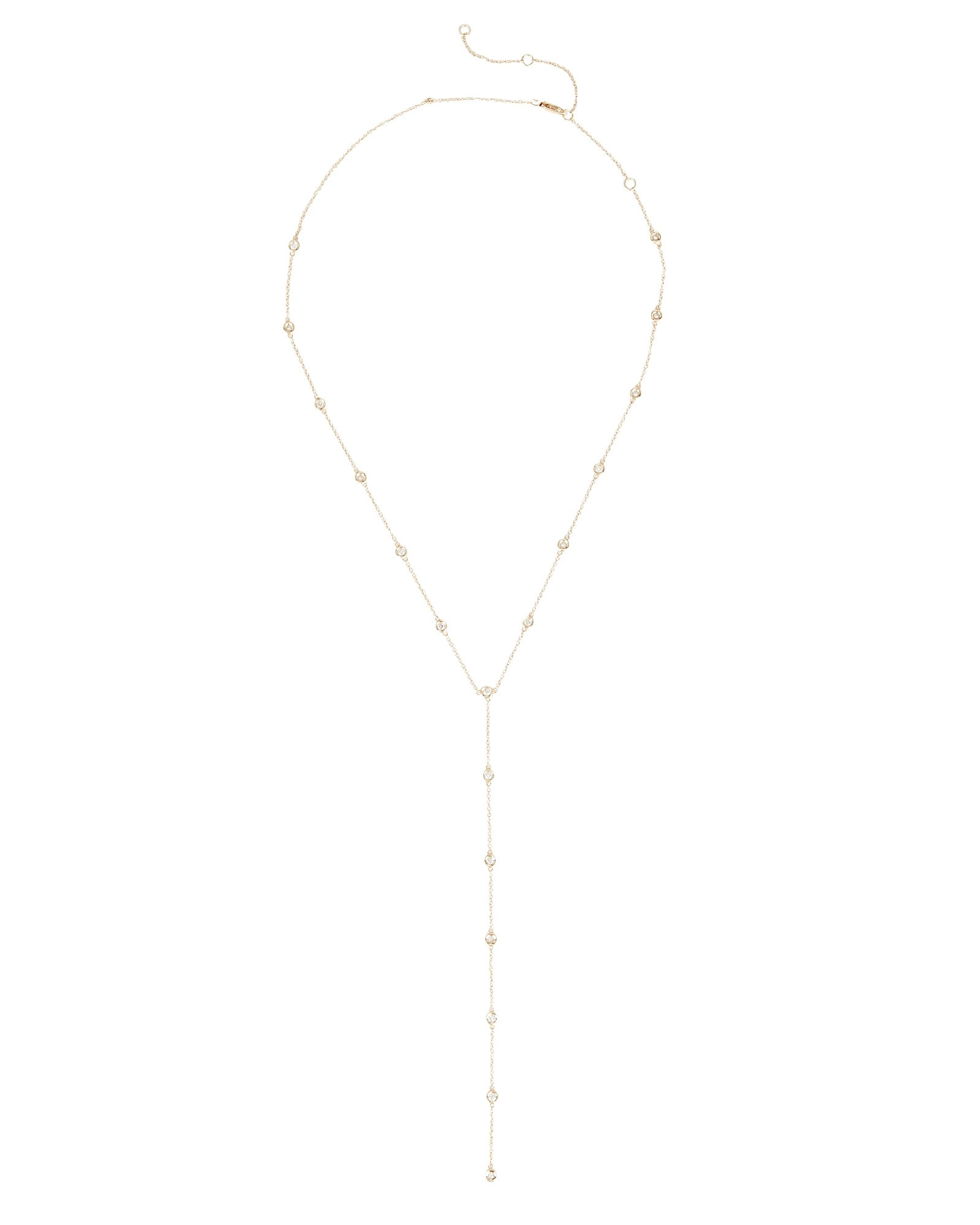 Diamond Station Lariat Necklace | INTERMIX