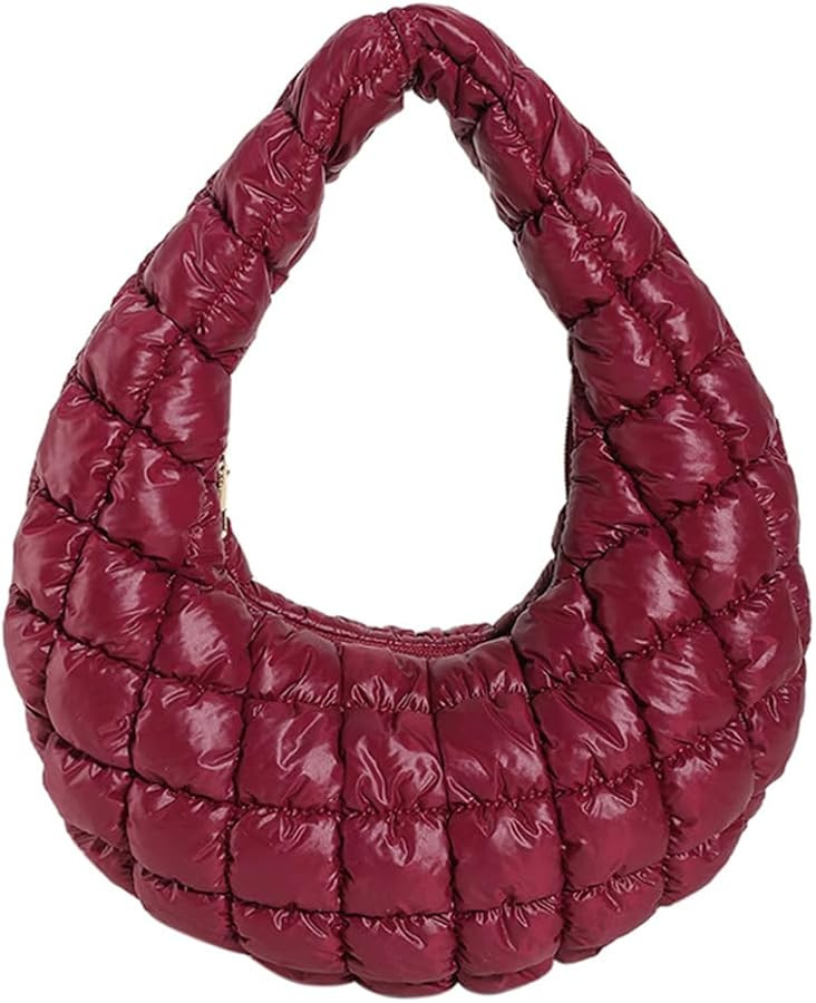 Juoxeepy Quilted Hobo Handbag for Women Shoulder Purse Puffer Clutch Purse Trendy Puffy Bag Y2K A... | Amazon (US)