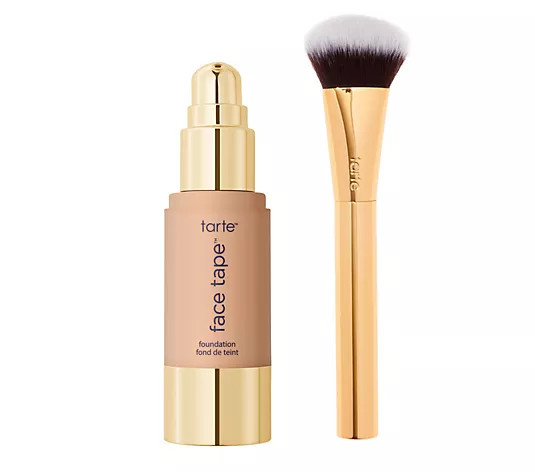 Make Your Selection: tarte Face Tape Full-Coverage Foundation with Brush | QVC