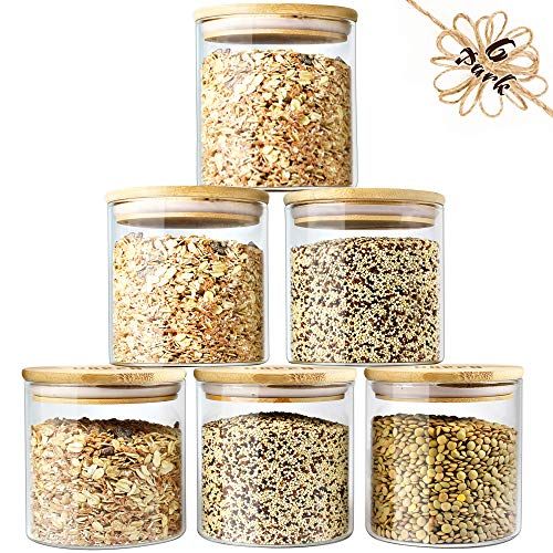 Glass Jars with Bamboo Lids Urban Green, Glass Airtight Canisters sets, Glass Food Storage Contai... | Walmart (US)