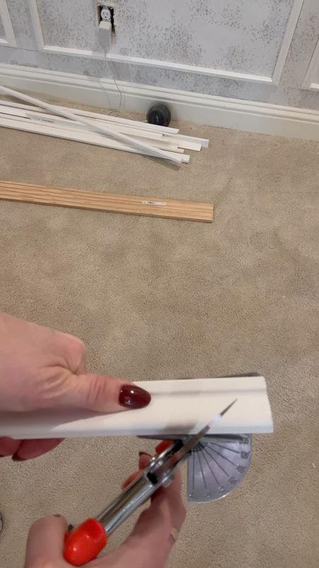 Miter shears for easy angle cutting on pvc trim work 

#LTKhome