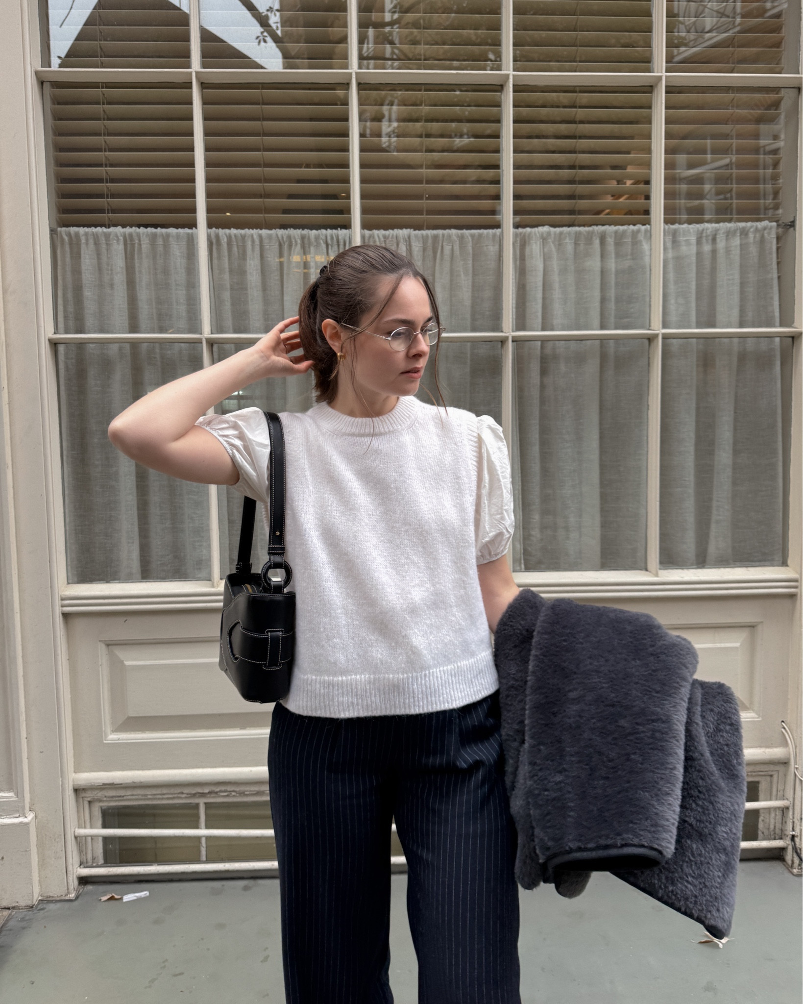 Polene Nodde bag, sezane vest, asos tie top, Arket teddy coat and peachy den trousers! Glasses are from Jimmy fairly 🎀

#LTKwinter #LTKuk
