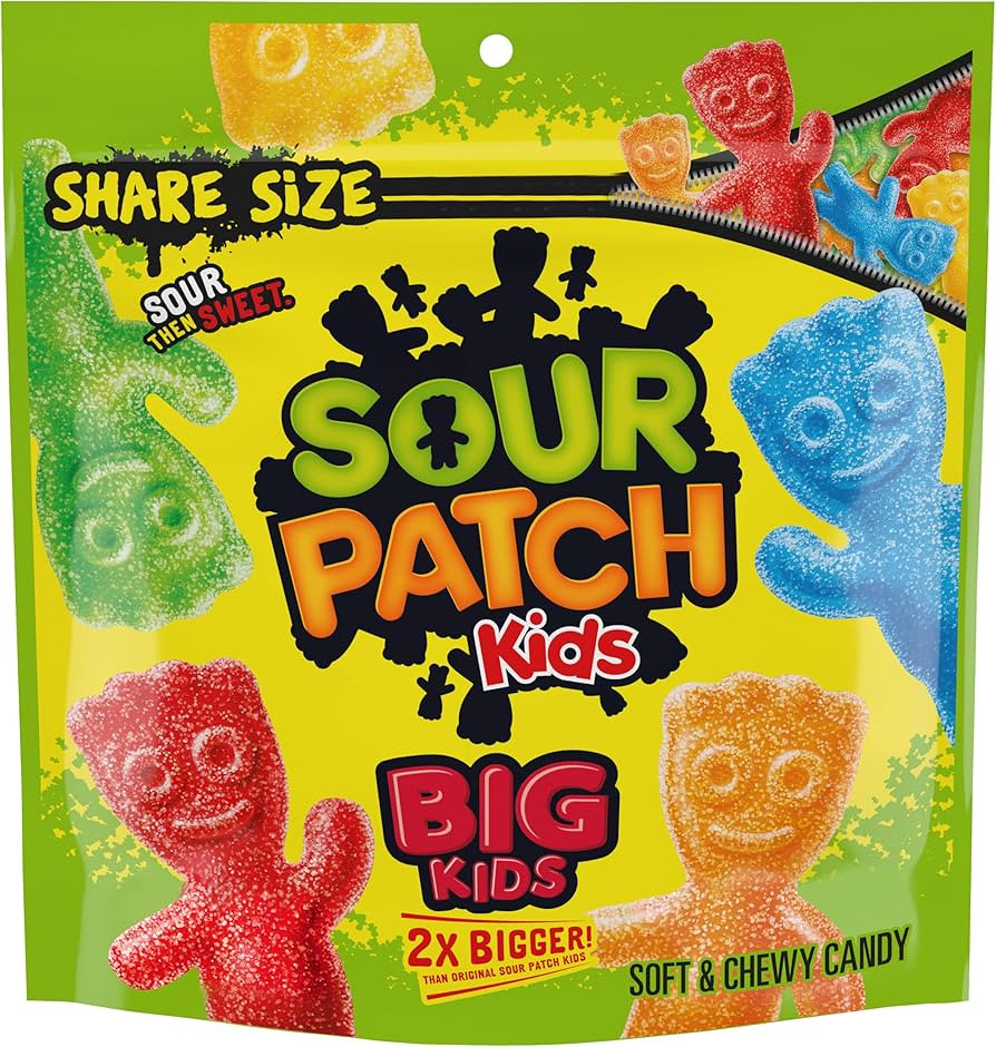 SOUR PATCH KIDS Big Kids Soft & Chewy Candy, Share Size, 12 oz | Amazon (US)