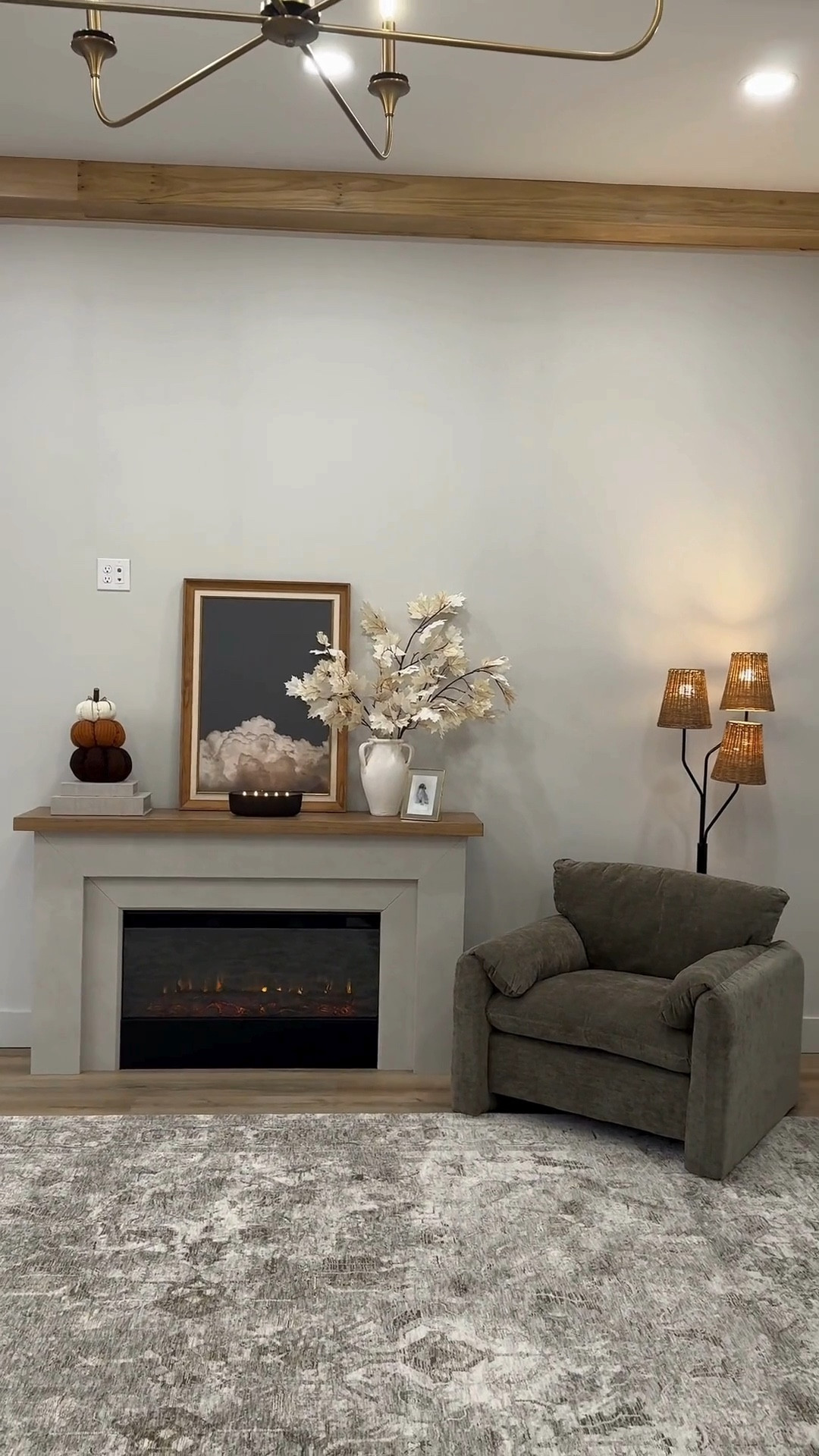 Minimal ways to decorate your fall mantle with no TV 📺 

#LTKHome #LTKVideo