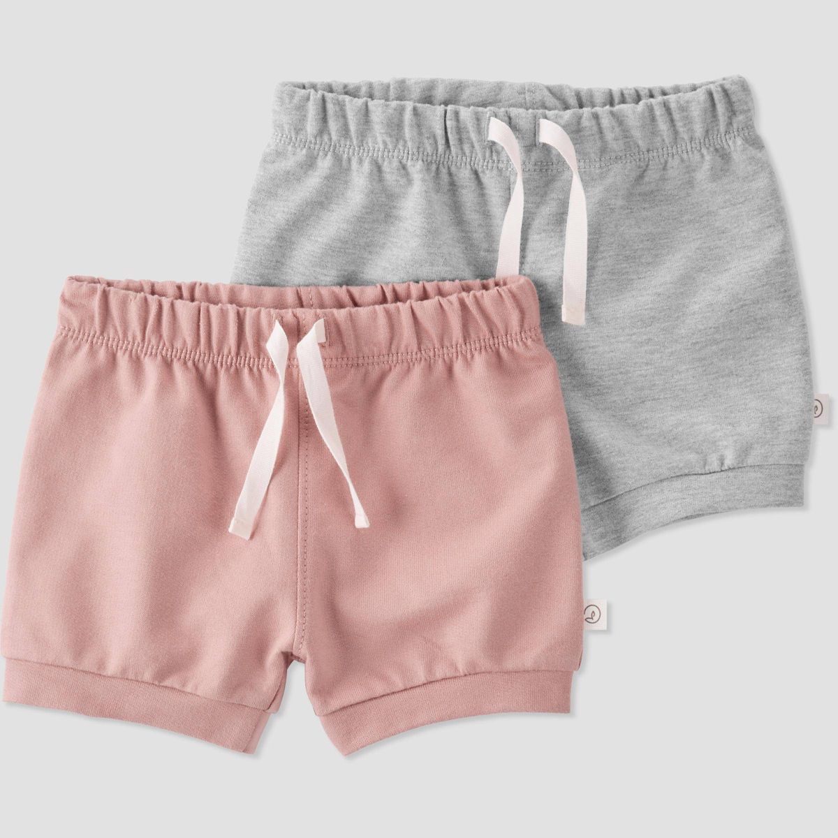 Little Planet by Carter’s Organic Baby 2pk Bubble Shorts - Gray/Brown | Target