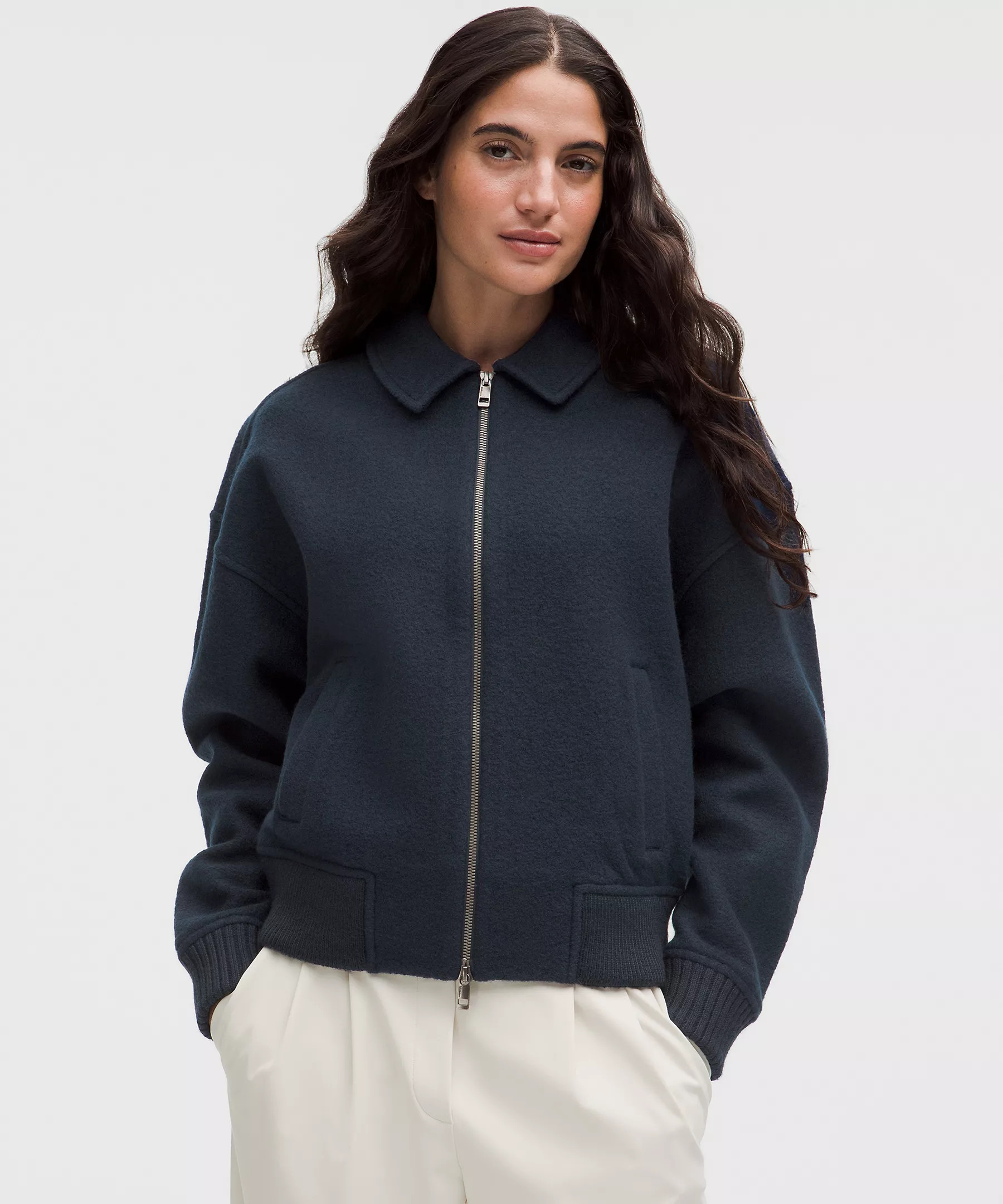 Wool-Blend Collared Jacket | Women's Coats & Jackets | lululemon | Lululemon (US)