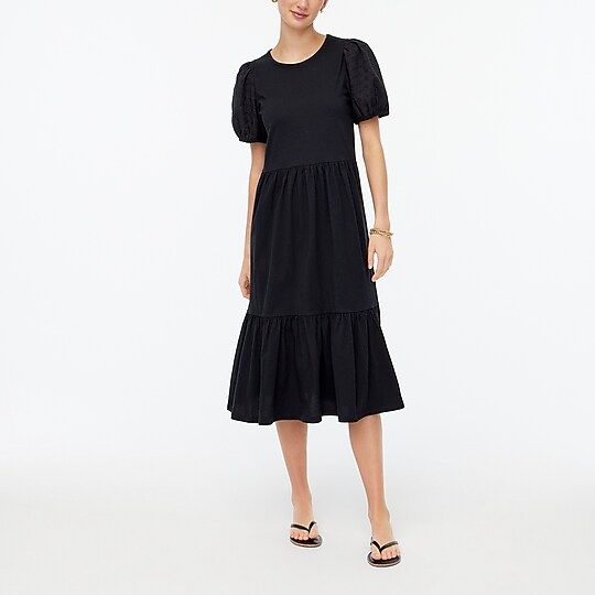 Eyelet-sleeve knit midi dressItem BF888 
 
 
 
 
 There are no reviews for this product.Be the fi... | J.Crew Factory