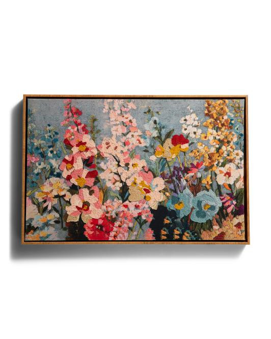 16x24 Threaded Embroidered Garden Wall Art | TJ Maxx